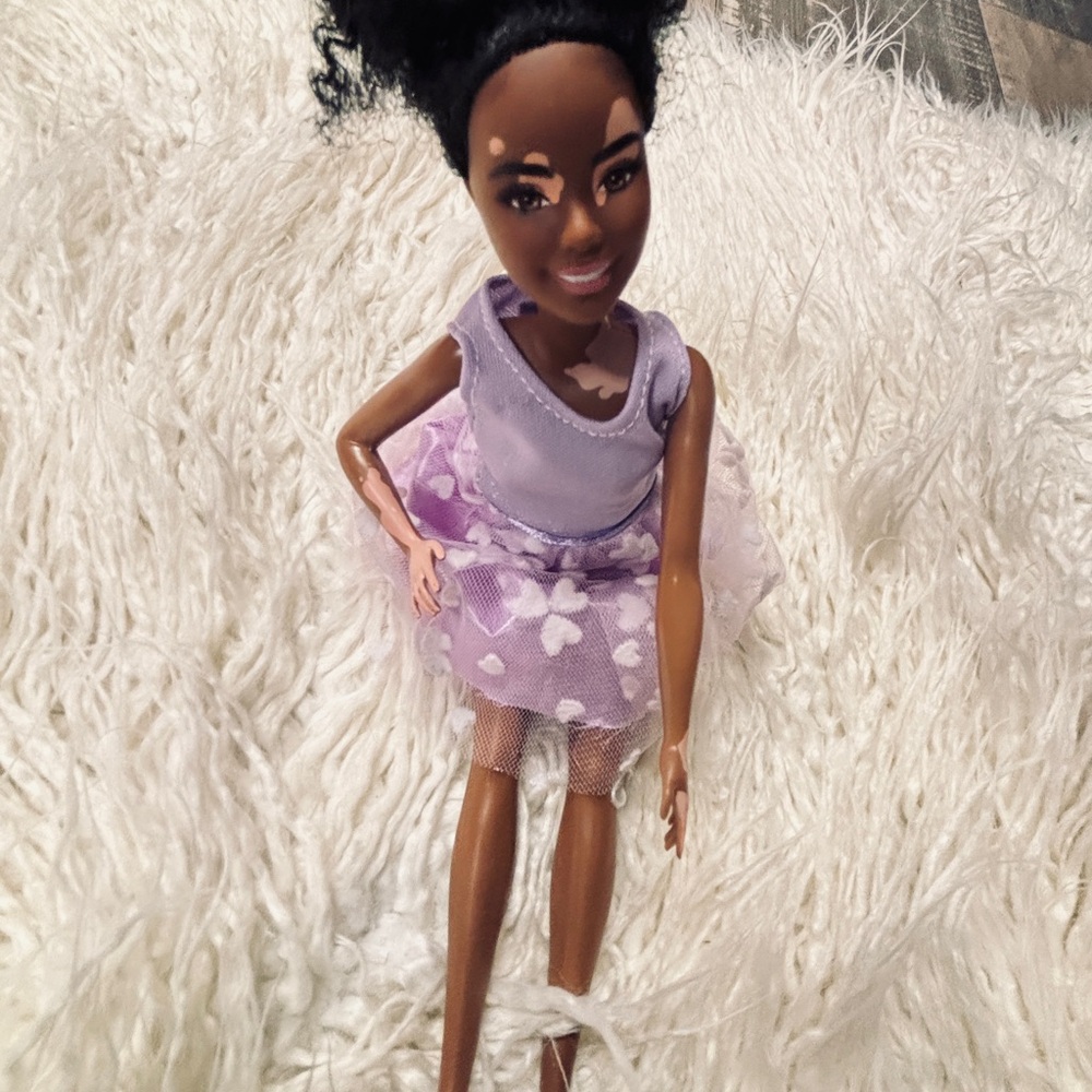 Purple Dress dark skin teaching Barbie  Doll
